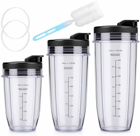 Ninja Blender Replacement Cups 18 24 32 oz Set