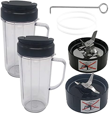 2pcs 22oz Cup with Lid and Ice Crusher Blade Replacement