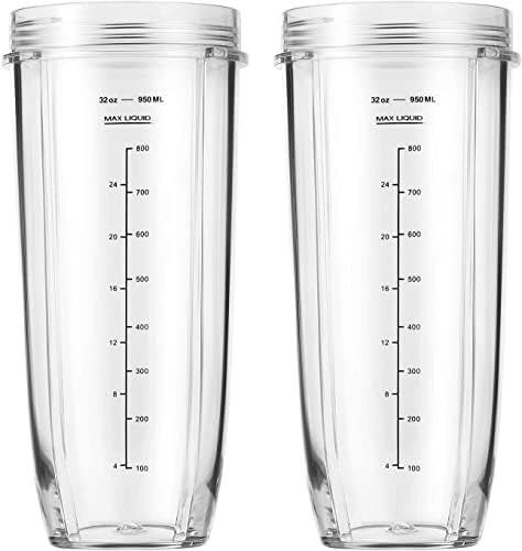 Replacement Cups for Nutri Ninja Blender 2-Pack 32oz