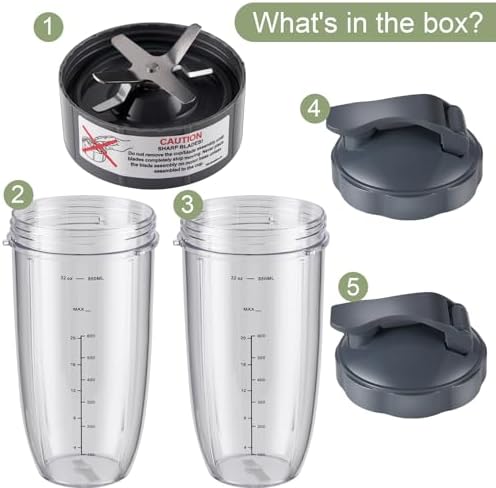 5 Pcs 32oz Cups With Flip Top To Go Lid