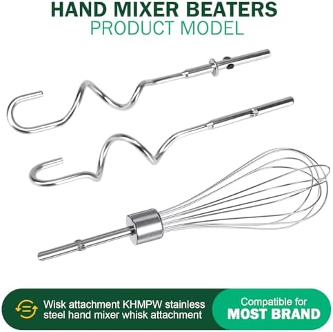 3PCS Stainless Steel Hand Mixer Whisk Attachment