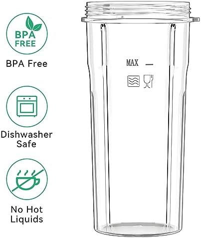 2 Piece 24oz Blender Cups Replacement
