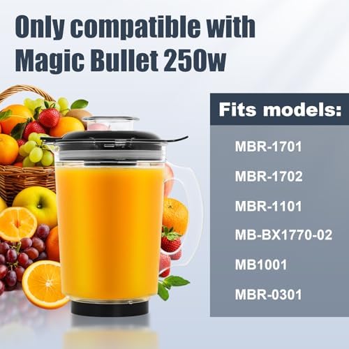 Wadoy 48oz Magic Bullet Blender Replacement Cup