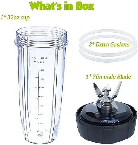 Replacement Blender Blade and 32oz Cup for Nutri Ninja