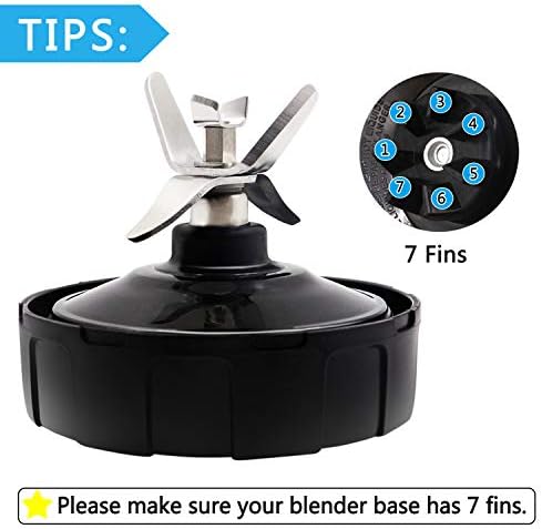 2 Packs 7 Fins Extractor Blade Replacement for Ninja Blender