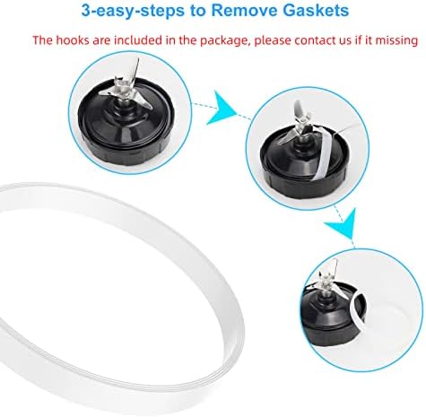 5 Pack Rubber Gaskets for Ninja Blender Replacement