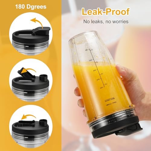 24oz Blender Cups 2 Pack with To-Go Lids