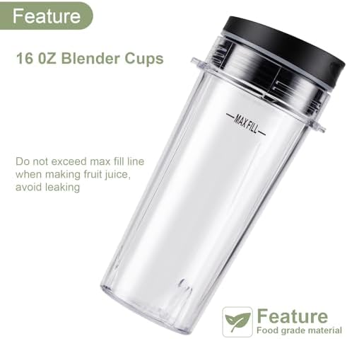 Equust 5-Piece Blender Cups Replacement Set