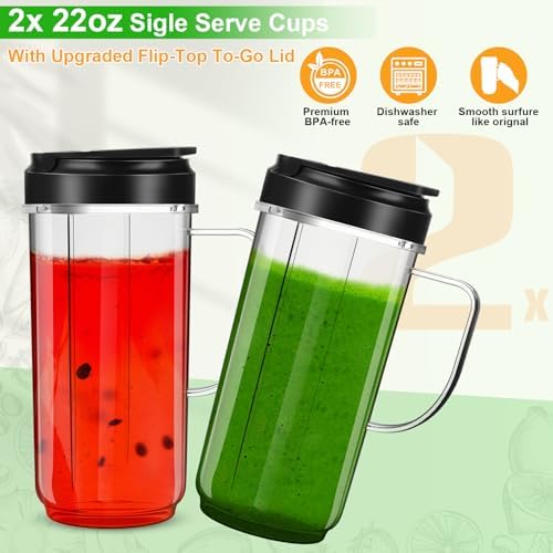 2 Pack Magic Bullet Blender Replacement Cups