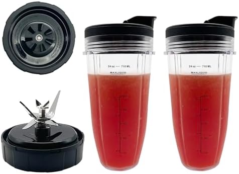 Blender Replacement Parts Set 24 Oz Cups 7 Fins Blade