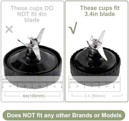 Equust 5-Piece Blender Cups Replacement Set