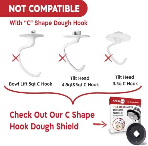 Spiral Dough Hook Shield for KitchenAid Mixer