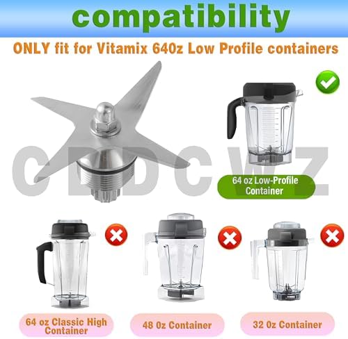 Stainless Steel Blender Blade Replacement For Vitamix 64 Oz 1