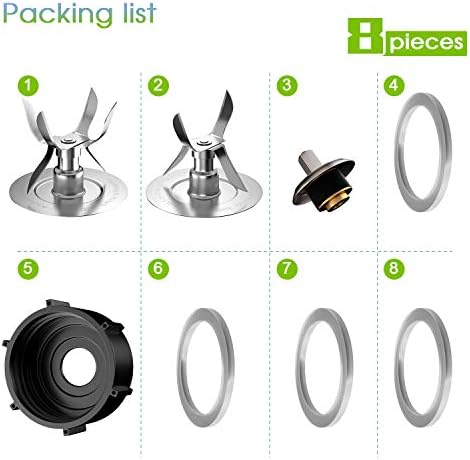 8 Piece Ice Blade Replacement Kit for Oster Blenders