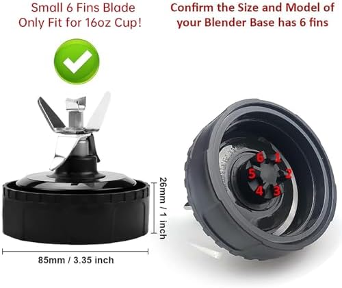 Replacement 6 Fins Blade for Ninja 16 oz Cup
