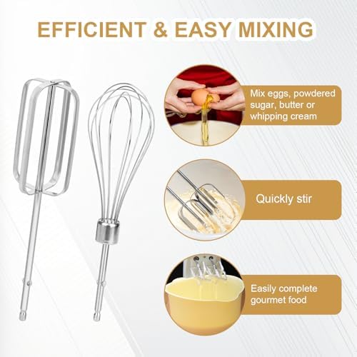 4pc Stainless Steel Hand Mixer Attachments Set