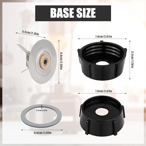 Blender Ice Blade with Jar Base Cap and O-Rings