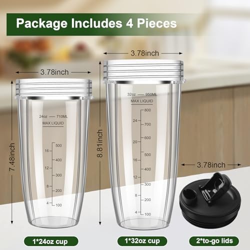 Ninja Blender Cups Replacement 2 Pack