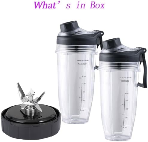 Replacement Blender Blade and 24oz Cups with New Lids