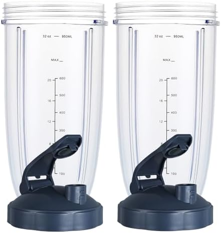 GahsEle 32oz Blender Replacement Cups 2 Pack