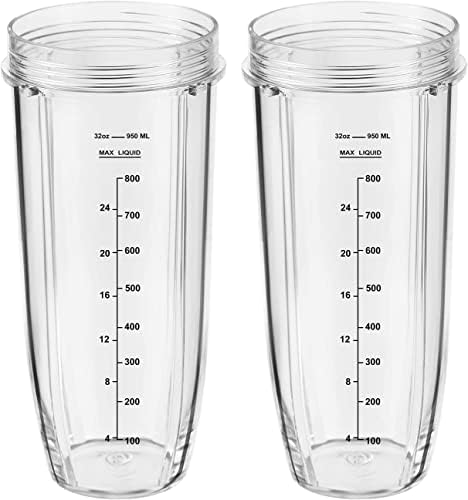 Replacement Cups for Nutri Ninja Blender 2-Pack 32oz