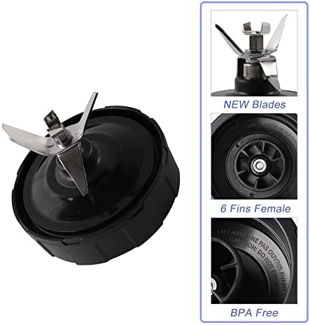 6-Fin Ninja Blender Blade Replacement for BL450