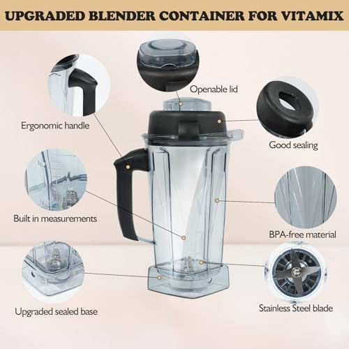 Nikkar 64oz Vitamix Blender Replacement Pitcher