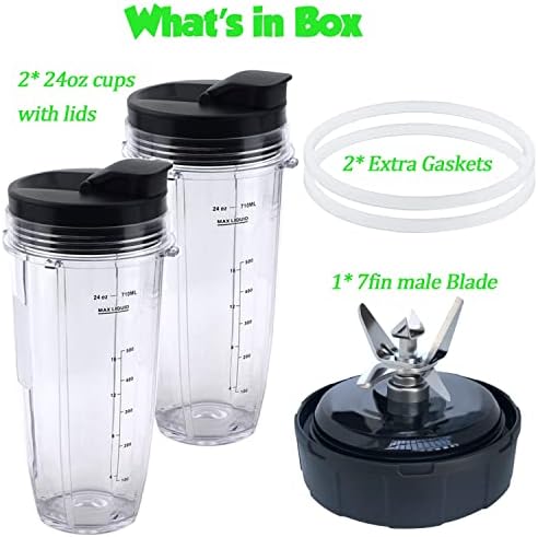 Replacement Blender Blade 24oz Cups for Ninja Foodi Power Blender