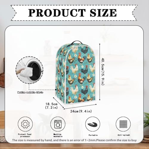 Annejudy Chicken Floral Blender Cover