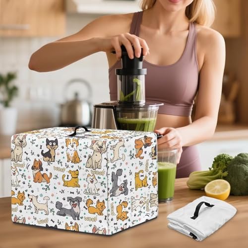 Cartoon Dogs Juicer Cover with Foldable Handle