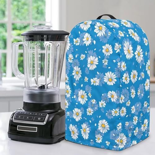 Blue Daisy Pattern Blender Cover Stand Mixer Coffee Maker Appliance Cover