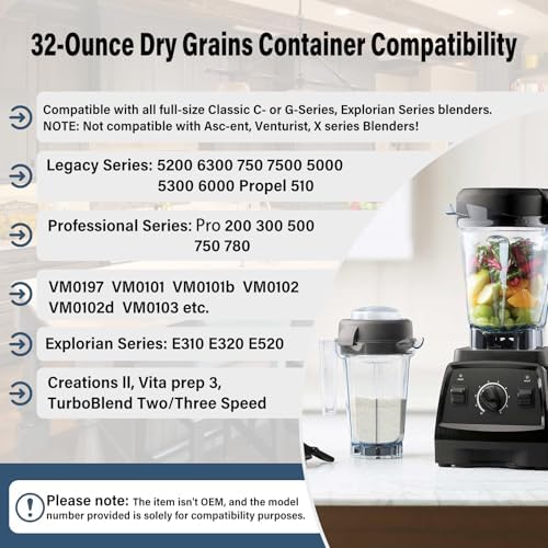 Sacumea Dry Grains Container 32 oz