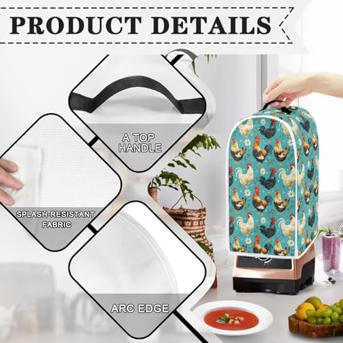 Annejudy Chicken Floral Blender Cover