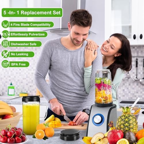 2 Pack Magic Bullet Blender Cups 22oz Replacement