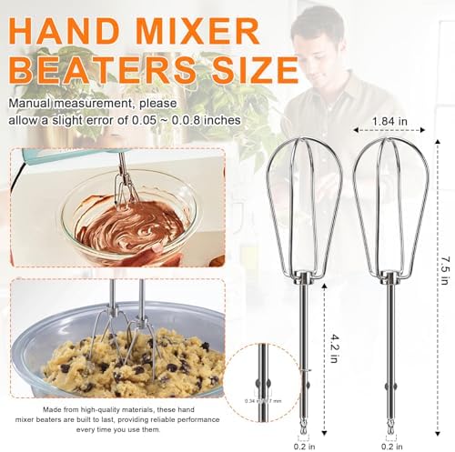 LEWEREST Hand Mixer Beaters Replacement 6 PCS