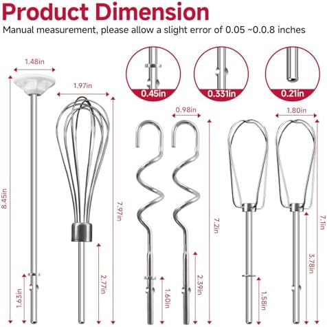 GeekNi Hand Mixer Set of 6 Accessories