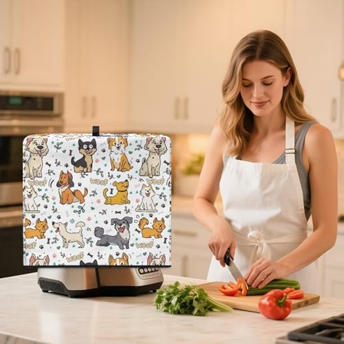 Cartoon Dogs Juicer Cover with Foldable Handle