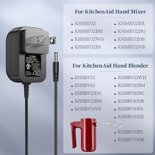 KitchenAid KHMB732 AC DC Adapter Replacement for Cordless Blender