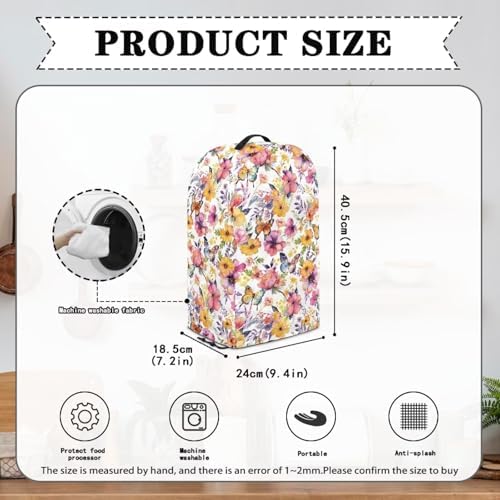 Watercolor Floral Blender Dust Cover