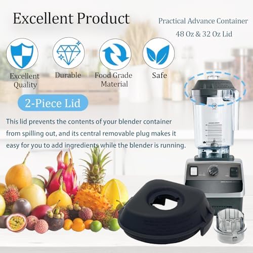 Blender Replacement Lid for Vitamix Quiet One Pitcher 48 Oz