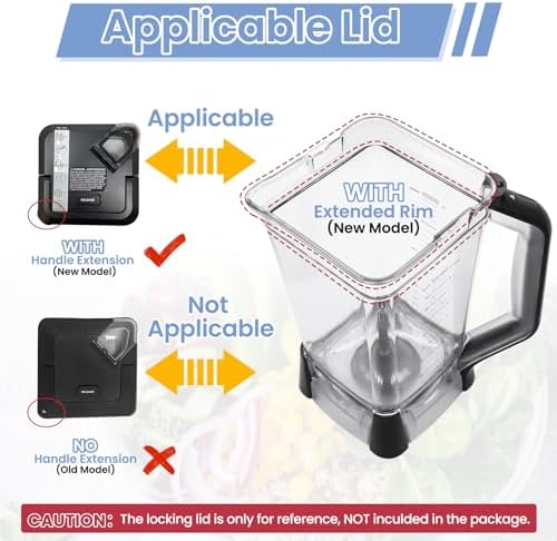 72oz Crusher Pitcher Replacement for Ninja BL610 BL710WMC CT610