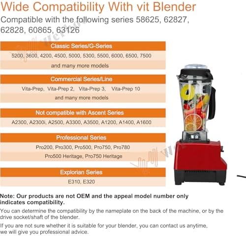Fit for Vitamix Blender Pitcher 64OZ Replacement