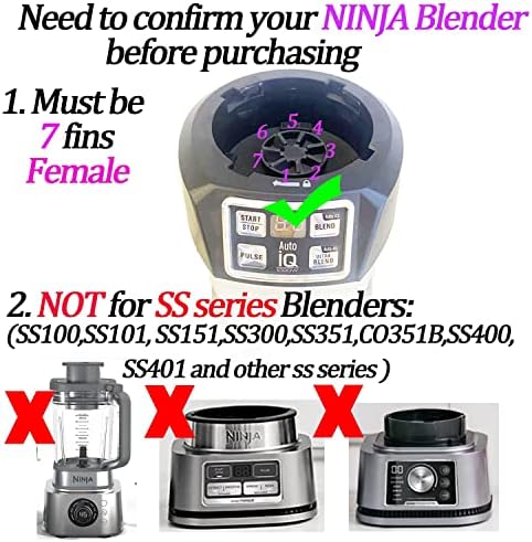 Replacement 4 Inch 7 Fins Male Blender Blade 1