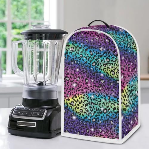 Upetstory Rainbow Leopard Print Blender Dust Cover