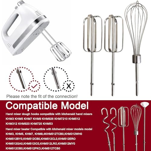 6-Piece Stainless Steel Hand Mixer Accessories Set