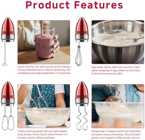 GeekNi Hand Mixer Set of 6 Accessories