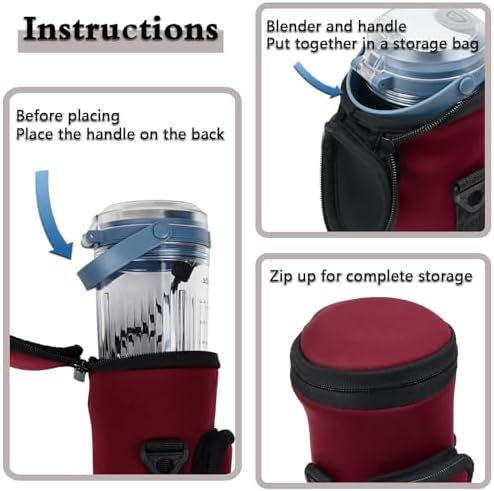 CouldyCasi Portable Blender Storage Bag Sleeve with Shoulder Strap