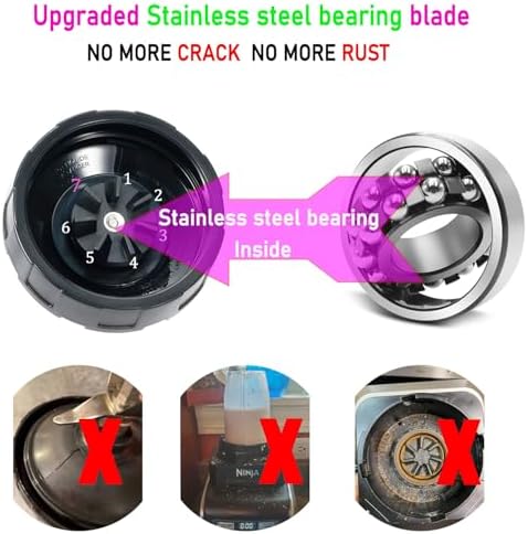 Upgrade Replacement 4 Inch Male 7 Fins Blender Blade