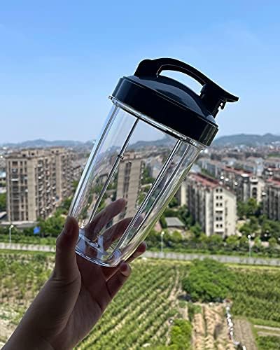 24oz Blender Cups with Flip-Top Lids Replacement