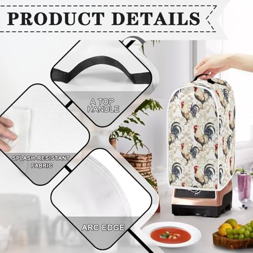 Rooster Print Blender Cover with Handle